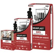 Aguaplast SR5 ruvido bianco. Stucco rasante per esterni/interni finitura ruvida bianca 6 kg