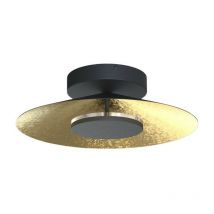 Akunadecor - Inspired Mantra Orion Plafonnier rond de 40 cm, led 20 W, 3 000 K, 1 400 lm, feuille d'or/noir, 3 ans de garantie