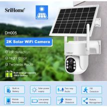 Dh005: Telecamera Di Sicurezza Wifi Solare 4mp Con Ptz E Visione Notturna - Srihome