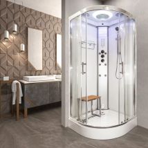 SS1000 White Steam Shower Cabin (1000 x 1000 x 2200mm)