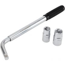 Mumu - SS5324 Auto-Rad-Steckschlüssel – ausziehbarer Griff – Steckschlüsselgrößen: 17 mm, 19 mm, 21 mm, 23 mm – passend für alle Standardfahrzeuge