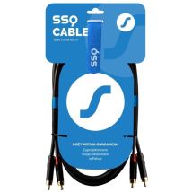 Ssq Rcarca3 - Câble 2x Rca - 2x Rca - 3 M, Noir