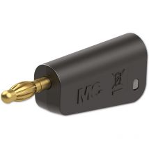 Einzelstecker, 64.1045-21, 4 mm , schwarz, 30 v, 32 a / 60 v, 32 a - Stäubli