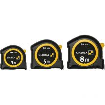Stabila - Cinta de bolsillo bm 100 L.8m lar .25 mm mm/mm eg ii Clip de metal abs/tpe