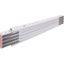 Gliedermaßstab 1607 Länge 2 m Breite 1,70 cm mm/cm eg iii Buchenholz weiß