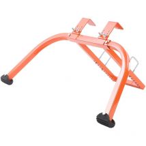 Stabilisateur d'échelle - Acier - Orange - Réglable sur 4 positions - Inclut patins antidérapants en caoutchouc + poignée en t - Pour travaux sur