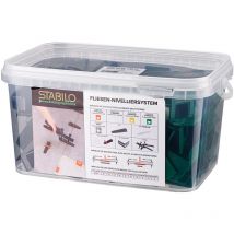 Stabilo Fliesen Verlegehilfe Nivelliersystem Set 3 mm Zuglaschen Keile Zange