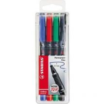 Stabilo - Folienstift Ohpen Universal 0,7mm Farbig Sortiert Nicht Dokumentenecht 4 St./pack.