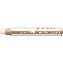 STABILO woody 3 in 1 – Buntstift – 5 Stück – 1,5 cm – 1,5 cm – 11,3 cm – weiß