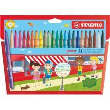 Stabilo - power Felt Pen 2mm Line Assorted Colours (Wallet 24)