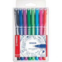 Stabilo - sensor fine Pen 0.3mm Line Assorted Colours (Wallet 8)