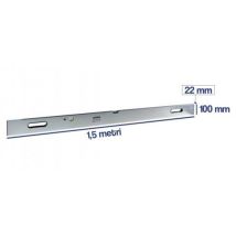 Stadia In Alluminio Con Livelle Mod. Stout 150 Cm Sezione 22x100 Mm Maurer Plus