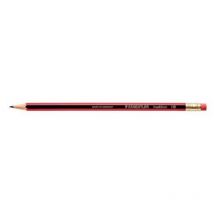 Staedtler - 112 Tradition hb Pencil Rubber Tip Red/Black Barrel (Pack 12