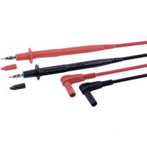 Stäubli XPF-484 100 cm Sicherheits-Messleitungs-Set Lamellenstecker 4 mm Prüfspitze 1.00 m Schwarz,