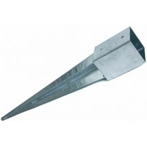 Tecfi - Staffa a sfondare per fissaggio su terra,portapilastro puntale per legno 71x71mm