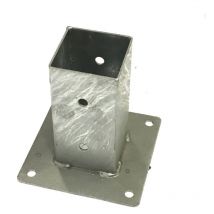 Staffa a terra Bicchiere 9x9 cm Quadrato Porta Pilastro Pergole Palo in Legno - Opzioni 6 Staffe