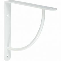 Staffa bi bop in acciaio epossidico bianco, H.18 x P.18 cm Centrale Brico