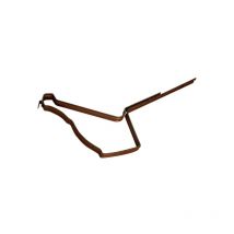 Staffa sostegno doppio di tenuta gronda lamiera preverniciata B7 testa di moro