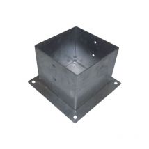 Staffa supporto a pavimento terra zincato a caldo per trave in legno lamellare - cod. tg 22