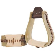 Staffe western rivestite in rawhide per cavallo larghezza 3'