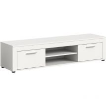 Bestmobilier - Stafford - meuble tv - blanc - 160 cm