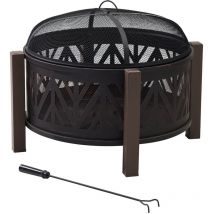 Xl Stahl Feuerschale bromo in Schwarz - Ø79cm