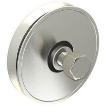 Stahl-Laufrolle Ø60mm (Ø58mm) für Schiebetore, mit 10mm V-Rille, für Tore bis 200 kg