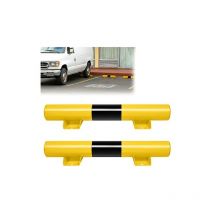 Stahl Parkplatzsperre Parkplatzbegrenzung,Einparkhilfe Garage Privat Parkplatz Schild für Auto 2er-Set Schwarz&Gelb(60×8×9,5CM) YARDIN