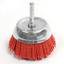 Kreator Nylon-Topfbürste 75 mm – Bürstendurchmesser 75 mm – Schaftdurchmesser 6 mm – Ideal für Restaurierungsarbeiten