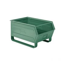 Stahlbehälter mm B=450 T=700 H=390 Gr.5 Grün Ral6011