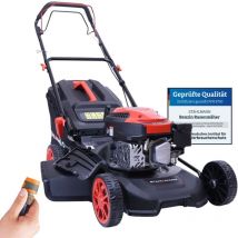 Stahlmann - Rasenmäher Benzin mit Antrieb BR460 – 5,4PS (4,0kW) 170ccm mit Antrieb, 46cm Schnittbreite, Mulchen, Schnitthöhenverstellung