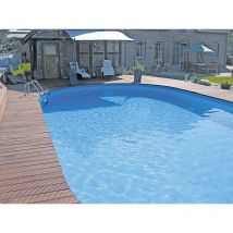 Stahlmantel Ovalbecken 1,50 M Hoch Folie 0,6 Mm 530 X 320 Cm