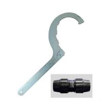 Stahl-Schraubenschlüssel für 40 mm, 50 mm und 63 mm pe- und Messing-Fittings. Zubehör für Polyethylen-Teile.