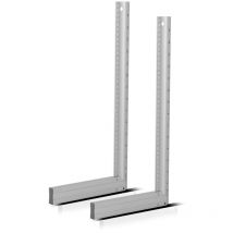 STAHLWERK 2 x escuadra de tope de aluminio 400 mm con remaches en cm y pulgadas