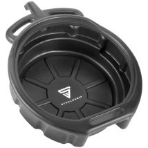 Stahlwerk - Bac de récupération d'huile avec goulot de soutirage 15 l Bac de récupération plat et rond