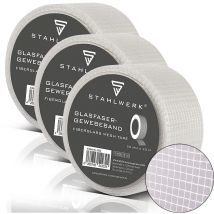 Glasfaser-Gewebeband 3er Set 20 m x 50 mm, selbstklebend - Stahlwerk