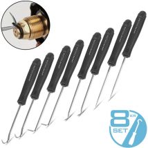 STAHLWERK Haken-Werkzeug-Set 8-tlg. Haken-Satz Nadelhaken Dichtungshaken Pickset