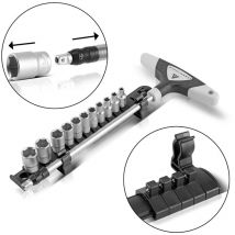 Jeu de douilles 12 pièces Douilles avec poignée en t 10 douilles - Stahlwerk