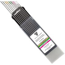 Stahlwerk - Electrodes en tungstène or, gris, rose, blanc, vert 2,4 mm 2 par set de 10
