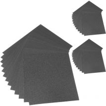 Papier abrasif, set de 36 pièces, carbure de silicium - Stahlwerk