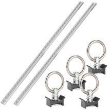 Rail d'arrimage 50 cm Rail Airlin Rail de fixation en aluminium - Stahlwerk