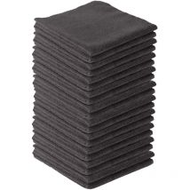 Stahlwerk - Serviette microfibre set de 20 pièces 40 x 40 cm 300 gsm noir
