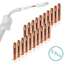 Stromdüsen/ Kontaktdüsen, 4686, M6x28 in 0,9 mm, mig mag Verschleißteile Set, 20er Set - Stahlwerk