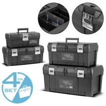 Stahlwerk Toolbox Set Avec 4 Caisses À Outils Vides Modul-system Boîtes D'Assortiment