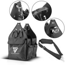 STAHLWERK Werkzeugtasche mit 11 Außentaschen und 2 großen Innenfächern