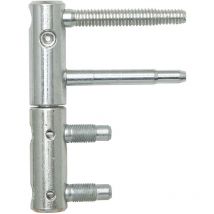 Türband 3-Dim 2-Tlg. Zargenband für Innentüren Einbohrband ø 20 mm, Höhe 112mm, Stahl verzinkt silber - SFS