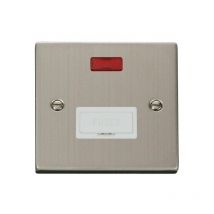 Se Home - Stainless Steel 13A Fused Connection Unit With Neon - White Trim