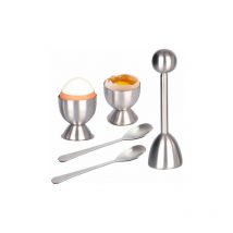 Stainless Steel Boiled Egg Cutter Set - Shell Separator - 5 Pieces