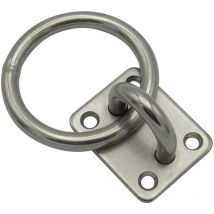 Securefix Direct - Stainless Steel Marine Eye Plate with Ring 6MM x 40MM (Lashing Tie Down Boat Yacht)