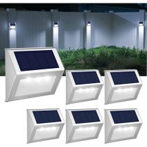 Stainless Steel Outdoor Solar Lights, Waterproof Decorative Lights for Fence, Garden, Stairs, Pathway, Patio, Porch, Yard]